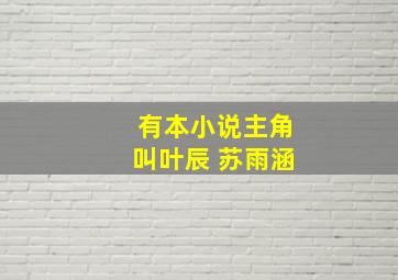 有本小说主角叫叶辰 苏雨涵